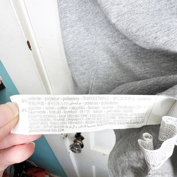 Zara HARVARD Spellout College University Muscle Tank Gray Size 8 Cut Off Style - Picture 4 of 8